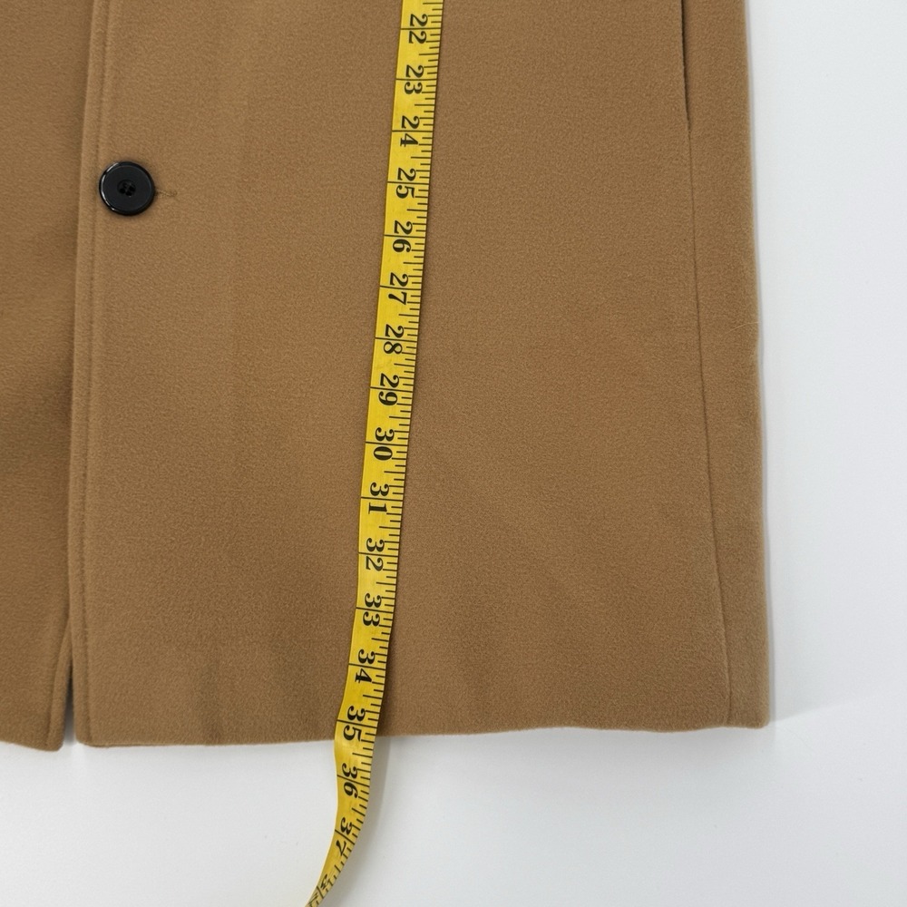 Beninos Men's L Camel Wool Blend Overcoat Classic‎ 3 Button Topcoat Pea Coat NWT - Picture 4 of 6